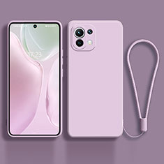 Coque Ultra Fine Silicone Souple 360 Degres Housse Etui C02 pour Xiaomi Mi 11 Lite 5G NE Violet Clair