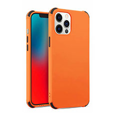 Coque Ultra Fine Silicone Souple 360 Degres Housse Etui C03 pour Apple iPhone 12 Pro Max Orange