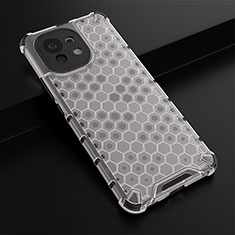 Coque Ultra Fine Silicone Souple 360 Degres Housse Etui C03 pour Xiaomi Mi 11 Lite 4G Blanc