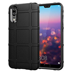 Coque Ultra Fine Silicone Souple 360 Degres Housse Etui C06 pour Huawei P20 Noir