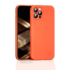 Coque Ultra Fine Silicone Souple 360 Degres Housse Etui G01 pour Apple iPhone 16 Pro Orange