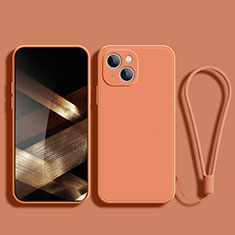 Coque Ultra Fine Silicone Souple 360 Degres Housse Etui G02 pour Apple iPhone 15 Orange