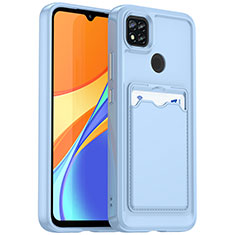 Coque Ultra Fine Silicone Souple 360 Degres Housse Etui HD1 pour Xiaomi Redmi 9 Activ Bleu Ciel