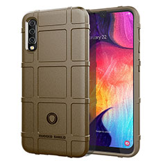 Coque Ultra Fine Silicone Souple 360 Degres Housse Etui J01S pour Samsung Galaxy A50S Marron