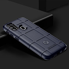 Coque Ultra Fine Silicone Souple 360 Degres Housse Etui J01S pour Samsung Galaxy M21s Bleu