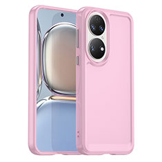 Coque Ultra Fine Silicone Souple 360 Degres Housse Etui J02S pour Huawei P50 Pro Rose