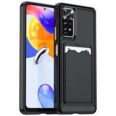 Coque Ultra Fine Silicone Souple 360 Degres Housse Etui J02S pour Xiaomi Redmi Note 11 Pro+ Plus 5G Noir