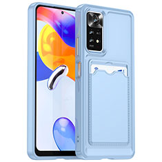 Coque Ultra Fine Silicone Souple 360 Degres Housse Etui J02S pour Xiaomi Redmi Note 11S 4G Bleu