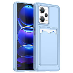 Coque Ultra Fine Silicone Souple 360 Degres Housse Etui J02S pour Xiaomi Redmi Note 12 Pro+ Plus 5G Bleu