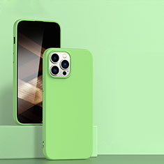 Coque Ultra Fine Silicone Souple 360 Degres Housse Etui pour Apple iPhone 15 Pro Max Pastel Vert