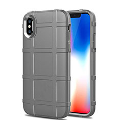 Coque Ultra Fine Silicone Souple 360 Degres Housse Etui pour Apple iPhone X Argent