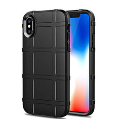 Coque Ultra Fine Silicone Souple 360 Degres Housse Etui pour Apple iPhone X Noir