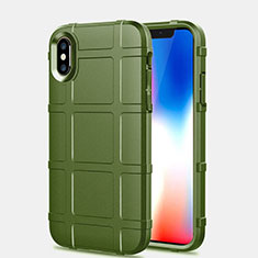 Coque Ultra Fine Silicone Souple 360 Degres Housse Etui pour Apple iPhone X Vert