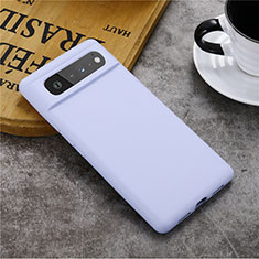 Coque Ultra Fine Silicone Souple 360 Degres Housse Etui pour Google Pixel 6 5G Violet Clair