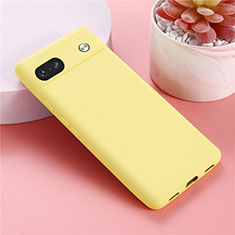 Coque Ultra Fine Silicone Souple 360 Degres Housse Etui pour Google Pixel 7a 5G Jaune