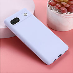 Coque Ultra Fine Silicone Souple 360 Degres Housse Etui pour Google Pixel 7a 5G Violet Clair