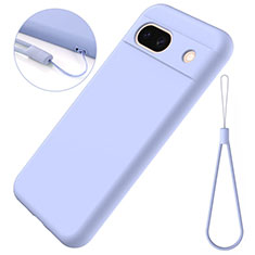 Coque Ultra Fine Silicone Souple 360 Degres Housse Etui pour Google Pixel 8a 5G Bleu Clair