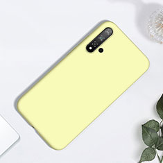 Coque Ultra Fine Silicone Souple 360 Degres Housse Etui pour Huawei Nova 5 Pro Jaune