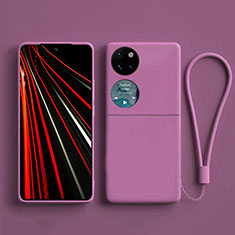 Coque Ultra Fine Silicone Souple 360 Degres Housse Etui pour Huawei P50 Pocket Violet