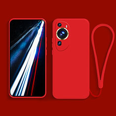 Coque Ultra Fine Silicone Souple 360 Degres Housse Etui pour Huawei P60 Art Rouge