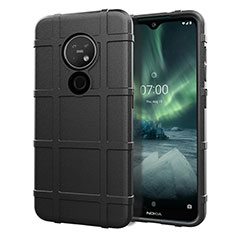 Coque Ultra Fine Silicone Souple 360 Degres Housse Etui pour Nokia 7.2 Noir