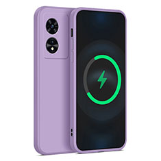 Coque Ultra Fine Silicone Souple 360 Degres Housse Etui pour Oppo A1 Pro 5G Violet Clair