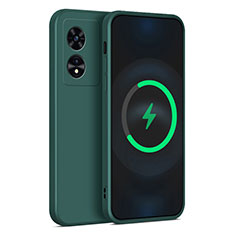 Coque Ultra Fine Silicone Souple 360 Degres Housse Etui pour Oppo A78 5G Vert Nuit