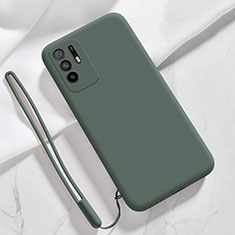 Coque Ultra Fine Silicone Souple 360 Degres Housse Etui pour Oppo F19 Pro+ Plus 5G Vert Nuit