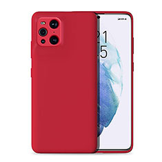 Coque Ultra Fine Silicone Souple 360 Degres Housse Etui pour Oppo Find X3 5G Rouge