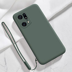 Coque Ultra Fine Silicone Souple 360 Degres Housse Etui pour Oppo Find X5 5G Vert Nuit