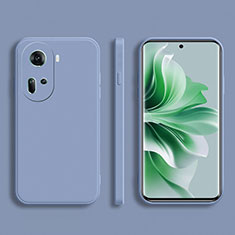 Coque Ultra Fine Silicone Souple 360 Degres Housse Etui pour Oppo Reno11 5G Gris Lavende