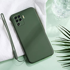 Coque Ultra Fine Silicone Souple 360 Degres Housse Etui pour Oppo Reno5 F Vert Nuit