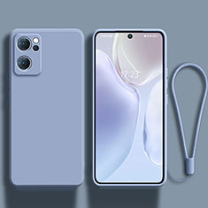 Coque Ultra Fine Silicone Souple 360 Degres Housse Etui pour Oppo Reno7 SE 5G Gris Lavende