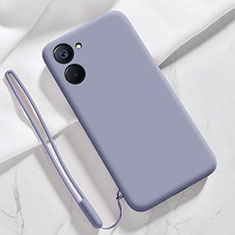 Coque Ultra Fine Silicone Souple 360 Degres Housse Etui pour Realme 10S 5G Gris Lavende