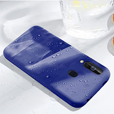 Coque Ultra Fine Silicone Souple 360 Degres Housse Etui pour Samsung Galaxy A60 Bleu