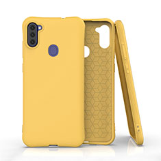 Coque Ultra Fine Silicone Souple 360 Degres Housse Etui pour Samsung Galaxy M11 Jaune