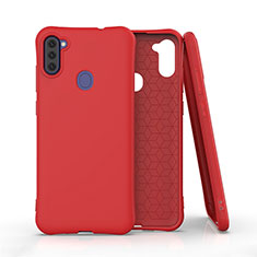 Coque Ultra Fine Silicone Souple 360 Degres Housse Etui pour Samsung Galaxy M11 Rouge