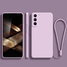 Coque Ultra Fine Silicone Souple 360 Degres Housse Etui pour Samsung Galaxy S24 Plus 5G Violet Clair