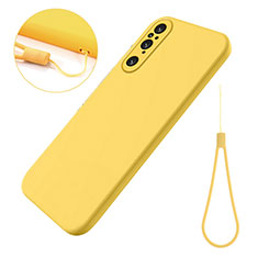 Coque Ultra Fine Silicone Souple 360 Degres Housse Etui pour Sony Xperia 1 V Jaune