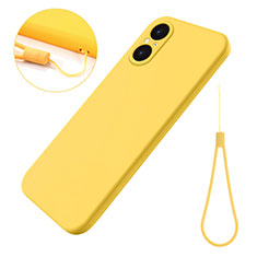 Coque Ultra Fine Silicone Souple 360 Degres Housse Etui pour Sony Xperia 5 V Jaune