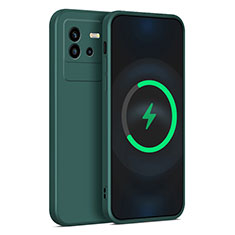 Coque Ultra Fine Silicone Souple 360 Degres Housse Etui pour Vivo iQOO Neo6 SE 5G Vert Nuit