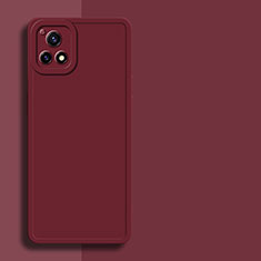 Coque Ultra Fine Silicone Souple 360 Degres Housse Etui pour Vivo iQOO U3x 5G Vin Rouge