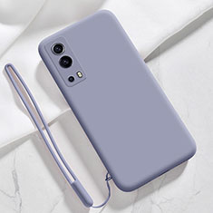 Coque Ultra Fine Silicone Souple 360 Degres Housse Etui pour Vivo iQOO Z3 5G Gris Lavende