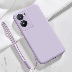 Coque Ultra Fine Silicone Souple 360 Degres Housse Etui pour Vivo iQOO Z7i 5G Violet Clair