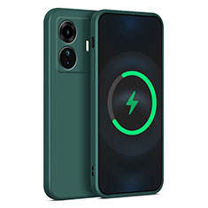 Coque Ultra Fine Silicone Souple 360 Degres Housse Etui pour Vivo T1 5G Vert Nuit