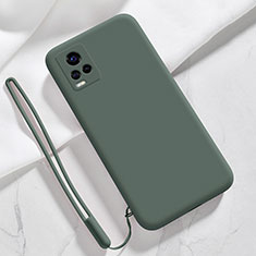 Coque Ultra Fine Silicone Souple 360 Degres Housse Etui pour Vivo V20 Pro 5G Vert Nuit