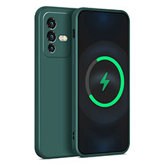 Coque Ultra Fine Silicone Souple 360 Degres Housse Etui pour Vivo V23 5G Vert Nuit