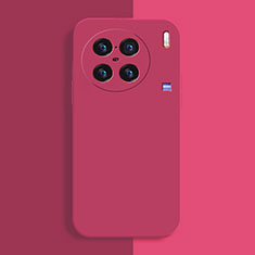 Coque Ultra Fine Silicone Souple 360 Degres Housse Etui pour Vivo X90 Pro+ Plus 5G Rose Rouge