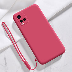 Coque Ultra Fine Silicone Souple 360 Degres Housse Etui pour Vivo Y21 Rouge