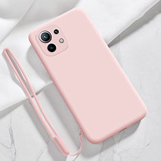 Coque Ultra Fine Silicone Souple 360 Degres Housse Etui pour Xiaomi Mi 11 Lite 5G NE Rose